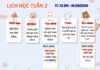Lịch học tuần 2 – Chủ đề trường mầm non