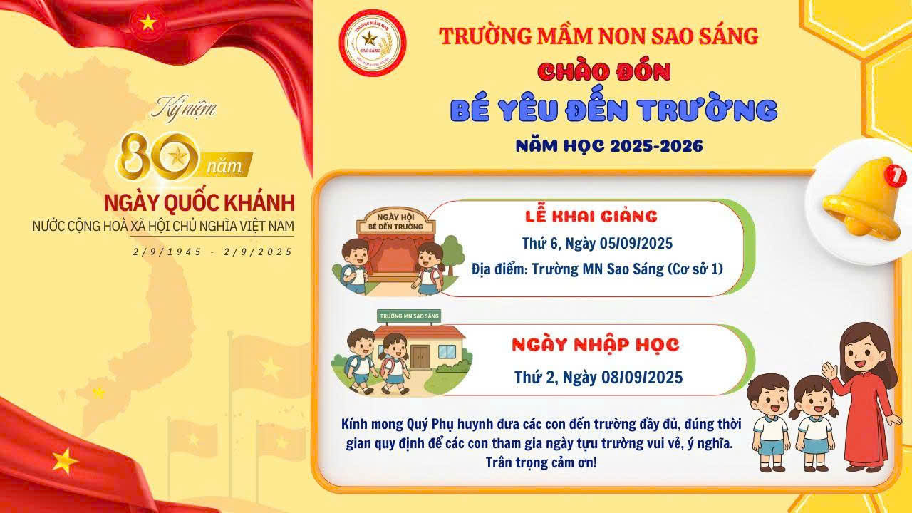 THÔNG BÁO NHẬP HỌC | NĂM HỌC 2025-2026